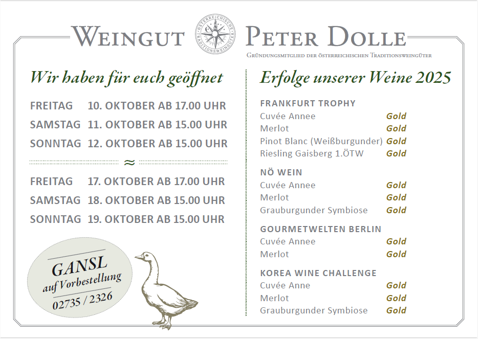 Gansl essen - Weingut Dolle